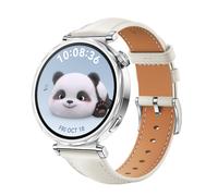 Correa de reloj en Cuero para Huawei Watch GT5 - 18MM White + Silver