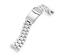 Correa de reloj Endmill de 22 mm compatible con Seiko GMT SSK001 SBSC003, Acero inoxidable, Man's size