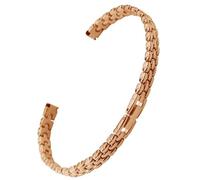 Correa de reloj for mujer de 6 mm, 8 mm, 10 mm y 12 mm, de metal, tamaño pequeño, universal, de acero inoxidable.(Rose gold,14mm)