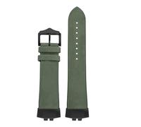 Correa de reloj GBD 200 Compatible con Casio GBD-200-1A serie GBD-200RD-4, correa inferior goma cuero vacuno Retro, accesorios for hombre(Green-black pin)
