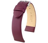 HIRSCH Correa de reloj Toronto M - Correa de reloj de piel de becerro italiana con grano fino - 12 a 24 mm, morado, 18 mm, Clásico