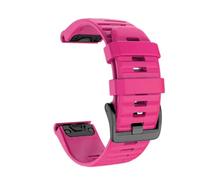 Correa de reloj inteligente de silicona de 22 26 mm para Garmin Fenix 6 6S 6X 7X 7 Pro 5 5X 5S 3HR 955 Correa de liberación rápida para Fenix7X para pulsera Fenix7, rojo rosa, QuickFit de 20 mm