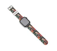 Correa de reloj japonesa con diseño de geisha fantasma compatible con Apple Watch, correas de repuesto de silicona, 42mm/44mm, Silicona, Sin piedra preciosa