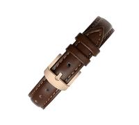 Correa de reloj liberación rápida 14 mm compatible con Garmin New Watch Lily2 cuero genuino Lily 2 SmartWatch Pulsera correa vaca for mujer(Brown-rose gold)