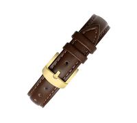 Correa de reloj liberación rápida 14 mm compatible con Garmin New Watch Lily2 cuero genuino Lily 2 SmartWatch Pulsera correa vaca for mujer(Brown-gold)