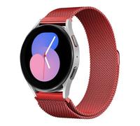 Correa de Reloj Magnética de Metal, Correa de Reloj de Liberación Rápida Tejida de Malla, Correa de Reloj de Liberación Rápida Banda de Bucle de Malla Milanesa de Metal Cierre Magnético ( Color : Red