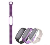 Correa de reloj magnética de silicona para Plaud para NotePin/para NotePin S (2025), correa de repuesto ajustable de silicona suave deportiva, resistente al sudor/antipérdida (morado)