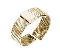 Correa de Reloj Metal Milán 10 12 14 16 18 20 22 24MM Correa de Reloj Acero Inoxidable Liberación Rápida Para Relojes Tradicionales Y Relojes Inteligentes (Color : Gold, Size : 24MM)