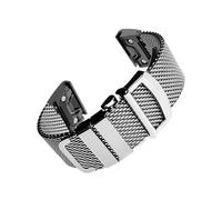 Correa de reloj milanesa compatible con for Garmin Tactix 7Pro Fenix 7X 6X 7 5 6 Pro 5X 3HR Pulsera de metal de 22 mm y 26 mm(Silver-Black,For Garmin 22mm)