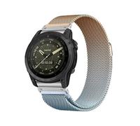 Correa de reloj milanesa de ajuste rápido de 22 y 26 mm compatible con for Garmin Fenix8 7 7XPro Fenix 6 Fenix 5 EPIX 2, pulsera de metal(Blue Gold,Quick fit 26mm)
