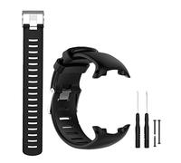 Correa de reloj para Suunto D4, Muovrto Accesorios de repuesto de silicona Deportes Correa de reloj con correa de extensión para Suunto D4i Novo (negro)