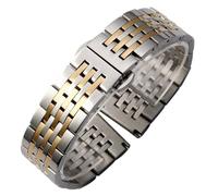 Correa de reloj repuesto acero inoxidable con eslabón desmontable y cierre plegable metal longitud ajustable