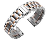 Correa de reloj repuesto acero inoxidable for hombres y mujeres con eslabón desmontable cierre plegable metal longitud ajustable