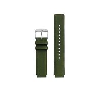 Correa de reloj repuesto de nailon/silicona de 20mm Compatible con Casio GST-B300 MWA-100H MWD-100H(Army green Silver)