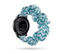 Correa de reloj Scrunchies de 20 mm Compatible con Galaxy Watch 6 5 4 40 mm 44 mm reloj 5pro 45 mm Correa/reloj de tela elástica(White Blue,20mm)