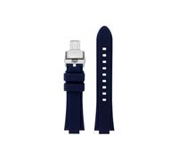Correa de reloj silicona cóncava modificada Compatible con Casio EFR-S108D EFS-S570 ECB-10YDC(A-Blue-silver,For ECB-10YDC)