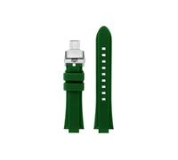 Correa de reloj silicona cóncava modificada Compatible con Casio EFR-S108D EFS-S570 ECB-10YDC(A-Green -silver,For EFS-S570)