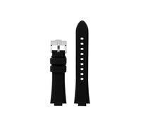 Correa de reloj silicona cóncava modificada Compatible con Casio EFR-S108D EFS-S570 ECB-10YDC(Black-silver,For ECB-10YDC)