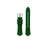Correa de reloj silicona cóncava modificada Compatible con Casio EFR-S108D EFS-S570 ECB-10YDC(Green -silver,For ECB-10YDC)