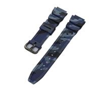 Correa de reloj silicona suave 18 mm compatible con Casio W-218H AE1200/1000W/1300 W-800H 216H 735H, correa deportiva resistente al sudor(Camouflage Blue,18MM_BLACK BUCKLE)