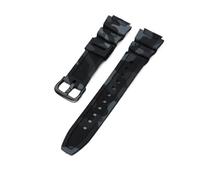 Correa de reloj silicona suave 18 mm compatible con Casio W-218H AE1200/1000W/1300 W-800H 216H 735H, correa deportiva resistente al sudor(Camouflage Black,18MM_BLACK BUCKLE)