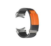 Correa de reloj Sin espacios Trail Loop Band Compatible con Samsung Galaxy Watch 6 5 4/6Classic 4Classic/5Pro(Grey orange silver,For Galaxy 4classic 42/46mm)