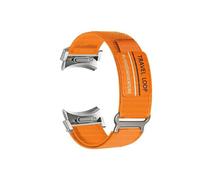 Correa de reloj Sin espacios Trail Loop Band Compatible con Samsung Galaxy Watch 6 5 4/6Classic 4Classic/5Pro(Orange silver,For Galaxy 5 40/44mm)