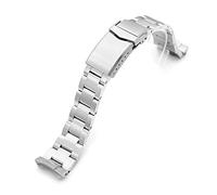 Correa de reloj Super-O Boyer de 20 mm compatible con Seiko SSC813P1 SSC815P1, plata, L