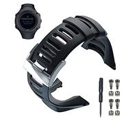 Correa de reloj Suunto Ambit, correa de reloj de repuesto de goma negra suave Accesorio de reloj para Suunto Ambit 1/2 / 2S / 2R / 3 Sport / 3 Run / 3 PEAK