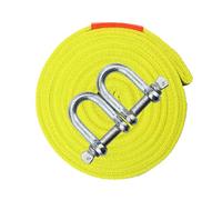 Correa de remolque de recuperación de vehículos - Extensión de cabrestante de nailon de alta resistencia, correa de tracción duradera amarilla de 3 pulgadas con bucles, cuerda de remolque para automóv