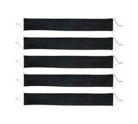 Correa de representación genérica de 5 paquetes | Nylon & Metal, 16.9in X 2in (Stretch to 20.9in) | Green/Black Heavy Duty Cracking Prevention Belts | Plegables Chair Replacement Parts