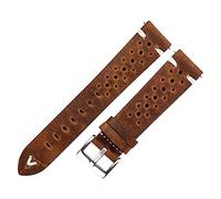 Correa De Repuesto,Correas De Reloj De Cuero Correa de banda de reloj de cuero poroso 18 mm 20 mm 22 mm marrón oscuro hecho a mano de aceite de cera de cuero de cuero correa de cuero de liberación ráp