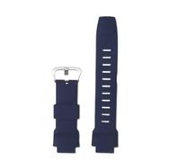 Correa de repuesto de 18mm for reloj Casio PROTREK PRG-260/550/250/500 PRW-3500/2500/5100, correa negra de silicona resistente al agua (Color : Blue-SR with Linker, Size : 18mm)