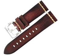 Correa de repuesto de piel de vaca auténtica hecha a mano para hombres y mujeres, 18mm, Acetato, No es una piedra preciosa