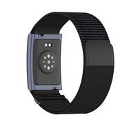 Correa de repuesto de poliamida compatible para rastreadores de fitness, tela ventilada y aro de aluminio, disponible en estructura de protección acromática, ajuste modificable y dos