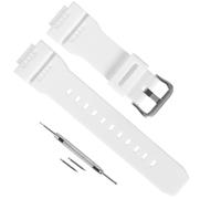 Correa de repuesto de resina de goma de 16 mm para Casio G-7900SL/GW-7900B/GR-7900NV, correa de repuesto duradera e impermeable para hombre, correa de repuesto Casio G Shock Band (blanco)