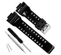 Correa de repuesto de resina natural para hombre Casio G-Shock GD120/GA-100/GA-110/GA-100C (negro)