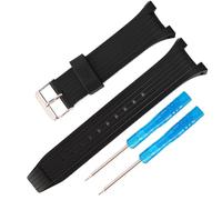 Correa de repuesto de silicona compatible con reloj Casio EQS-800CPB-1AV/EQS-800 para hombre, accesorios de correa ajustable suave y duradera, Medium, Silicona, Ágata