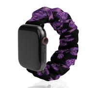 Correa de repuesto elástica suave compatible con Apple Watch para concienciación sobre el Alzheimer, 42mm/44mm, Acero inoxidable, No es una piedra preciosa