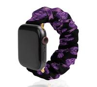 Correa de repuesto elástica suave compatible con Apple Watch para concienciación sobre el Alzheimer, 38mm/40mm, Acero inoxidable, No es una piedra preciosa