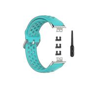 Correa de repuesto flexible de silicona deportiva para reloj Huawei Watch Fit Tia-b09 (verde azulado)