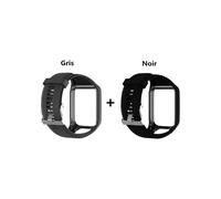 Correa de repuesto Leadgoods para TomTom Spark 3 (2 unidades) - Negra y gris - Resistente al agua