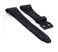 Correa de repuesto negra para reloj Casio W96H W96 W-96H 577EA1, 16 millimeters, Silicona