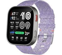 Correa de repuesto para Amazfit SmartWatch 22mm Banda de nailon transpirable compatible con Amazfit Bip Max 50mm Smartwatch, 2.07" (Morado)