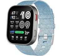 Correa de repuesto para Amazfit SmartWatch 22mm Banda de nailon transpirable compatible con Amazfit Bip Max 50mm Smartwatch, 2.07" (Azul)