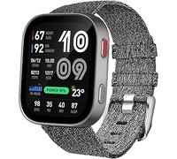 Correa de repuesto para Amazfit SmartWatch 22mm Banda de nailon transpirable compatible con Amazfit Bip Max 50mm Smartwatch, 2.07" (Gris)
