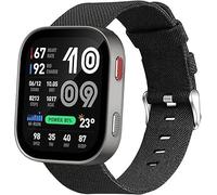 Correa de repuesto para Amazfit SmartWatch 22mm Banda de nailon transpirable compatible con Amazfit Bip Max 50mm Smartwatch, 2.07" (Negro)
