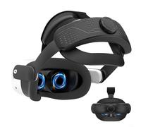 Correa de repuesto para auriculares Meta para Quest3S VR con mecanismo retráctil de estiramiento de clic para un ajuste cómodo y seguro (negro)