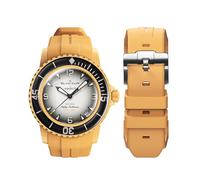 Correa de Repuesto para Blancpain x Swatch - Banda Curvada de Goma Suave de 22 mm con Liberación Rápida (Amarillo)