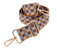 Correa de repuesto para bolso de hombro, correa cruzada ajustable para mujer, bolsa de hombro ancha, Herrajes dorados a cuadros